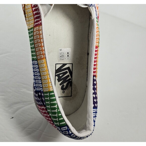 Men's Vans Classic Slip On Pride Skate Casual Sneaker Shoes Rainbow Men Size 13 - Picture 9 of 9